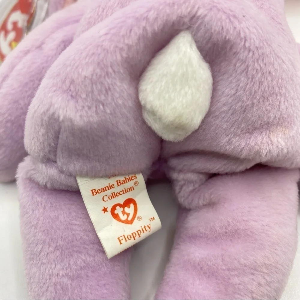 Ty Beanie Babies Floppity The Lilac Bunny